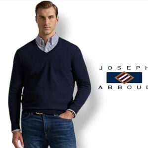 NWT Joseph Abboud 100% Merino Wool Black Sweater